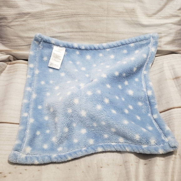 Jainco Tan Blue Teddy Bear Star Print Lovey Mini Security Blanket 13 Inch Square - Picture 5 of 9
